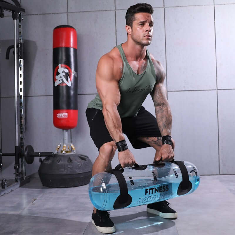Transparent Cylindrical Water Weight Dumbbell
