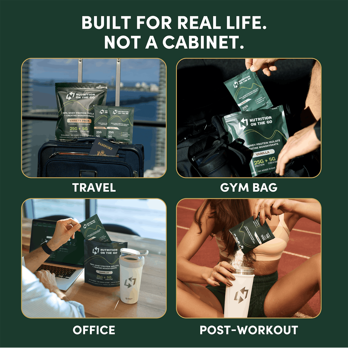 2-in-1 Whey Protein Isolate Creatine Packets