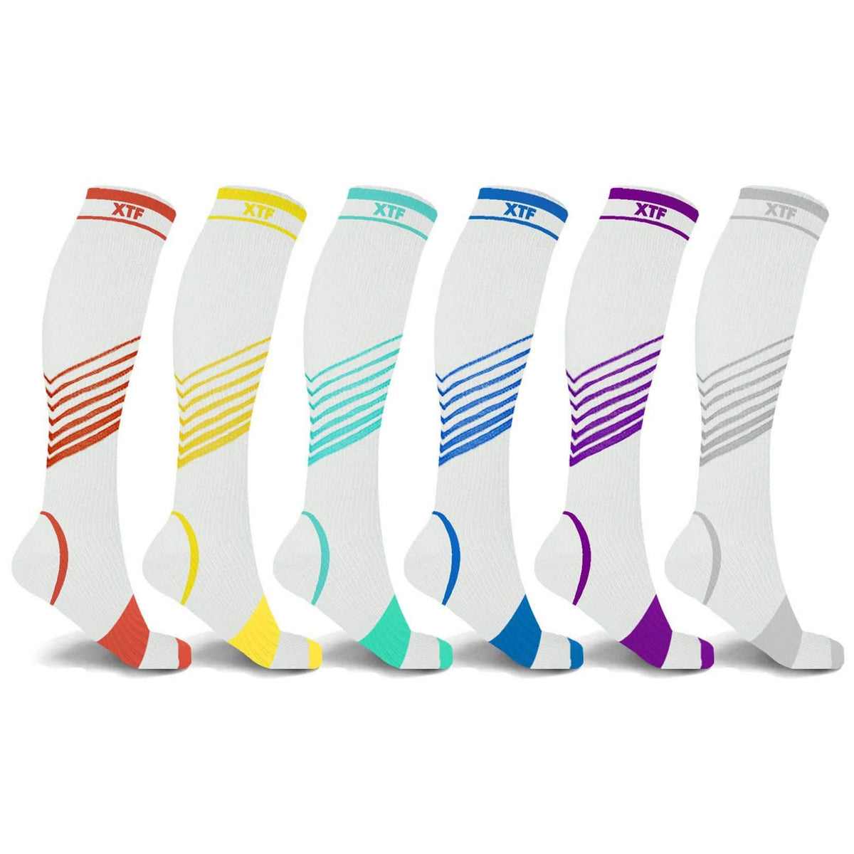 Ultra V-Striped Knee-Length Compression Socks