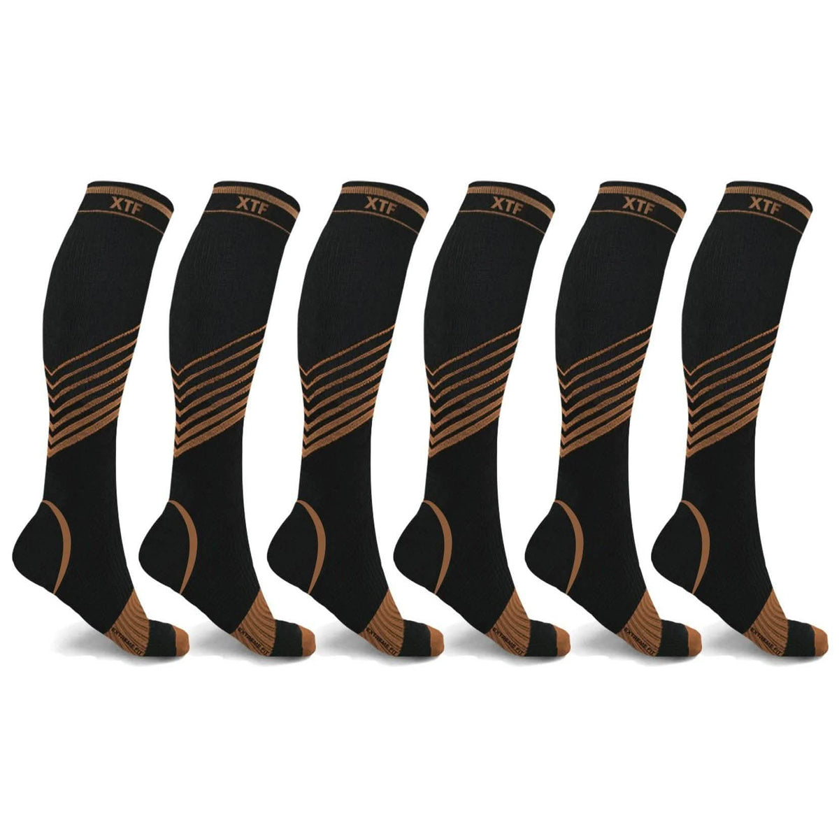 Ultra V-Striped Knee-Length Compression Socks