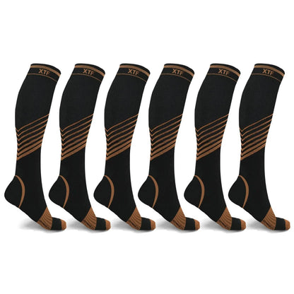 Ultra V-Striped Knee-Length Compression Socks