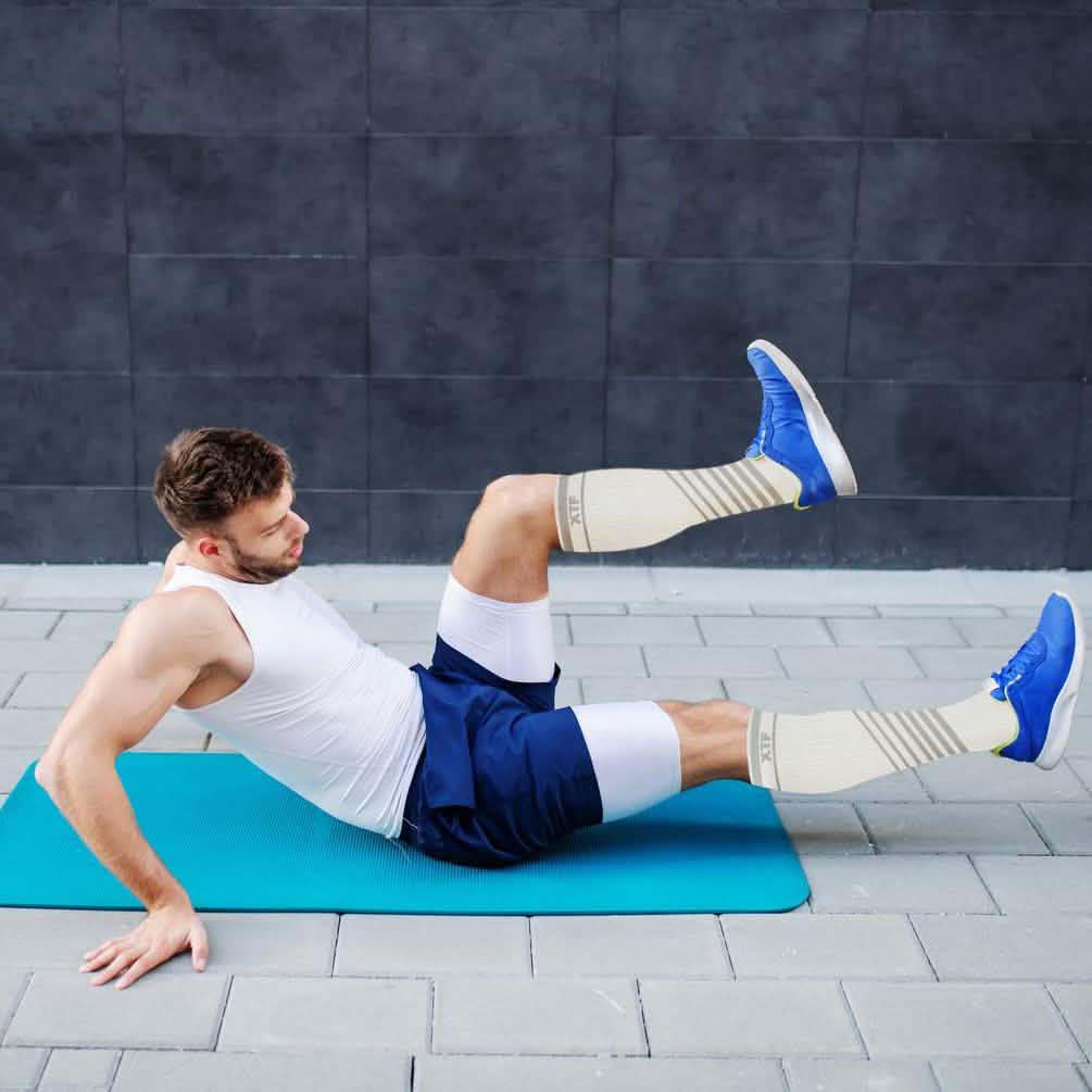 Ultra V-Striped Knee-Length Compression Socks