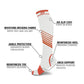Ultra V-Striped Knee-Length Compression Socks