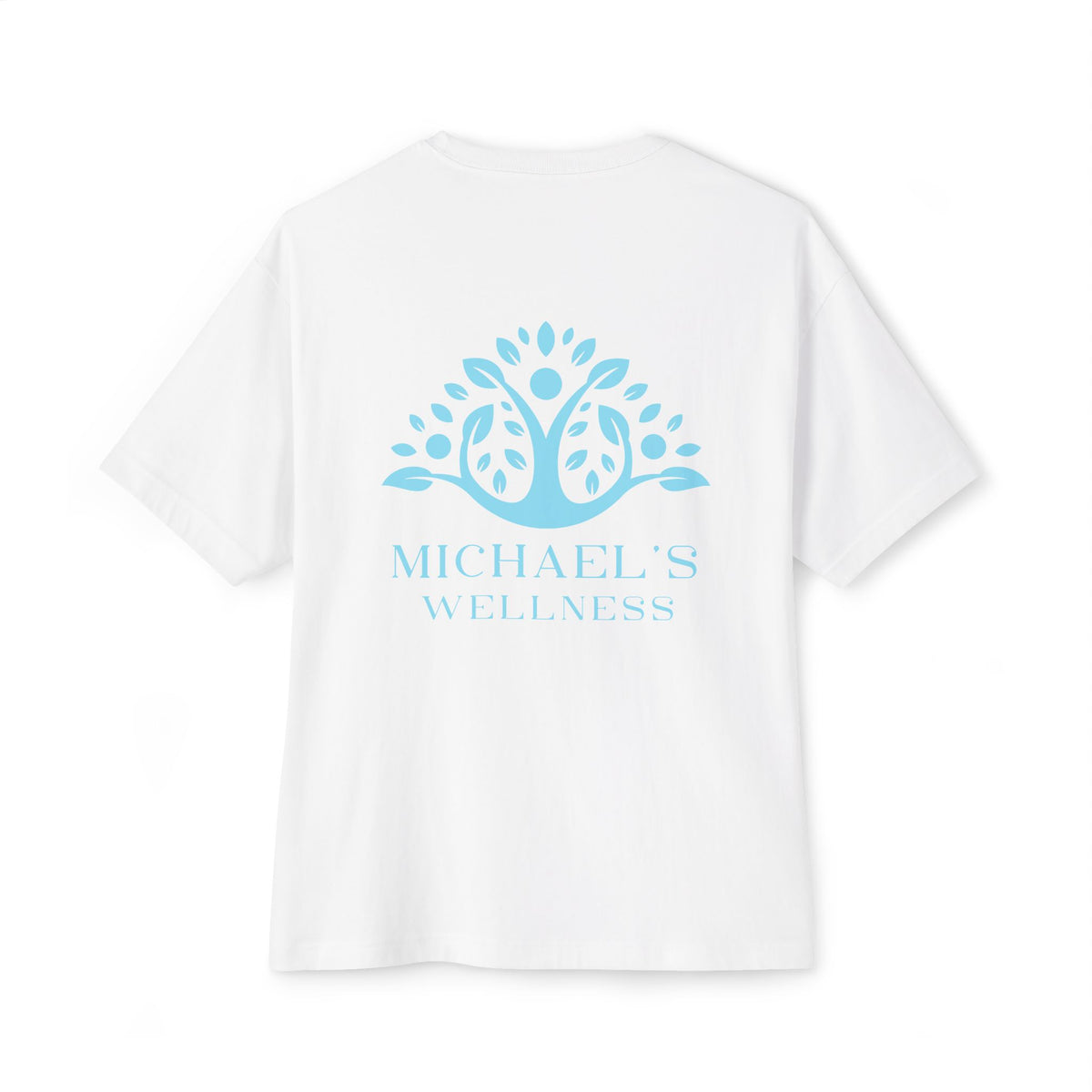 Minimalist Ocean Wave Tee — Small Chest Sea Tree Logo