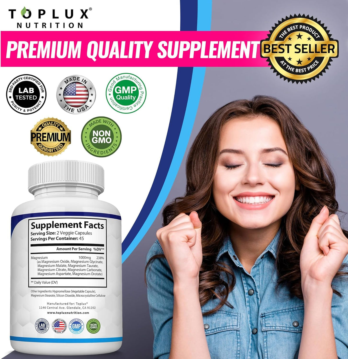 Magnesium Complex 8-Form Vegan Capsules