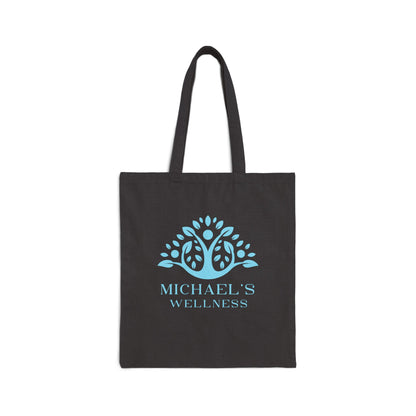 Wellness Tote Bag — Michael's Wellness Cotton Canvas Tote with Blue Tree Logo