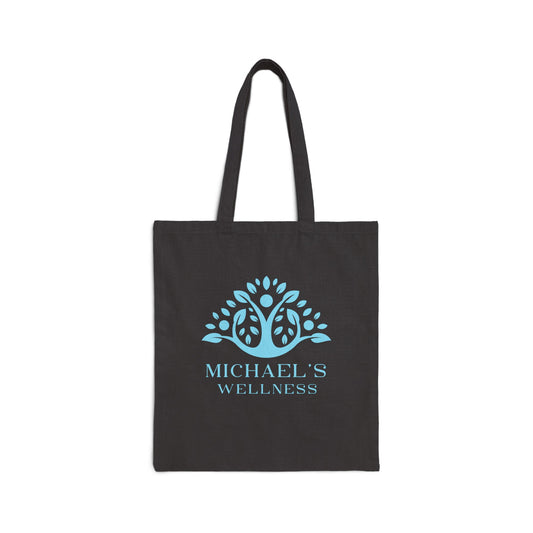 Wellness Tote Bag — Michael's Wellness Cotton Canvas Tote with Blue Tree Logo