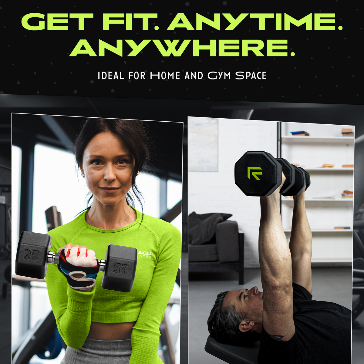 Octo Rubber Dumbbell Single Weight Training