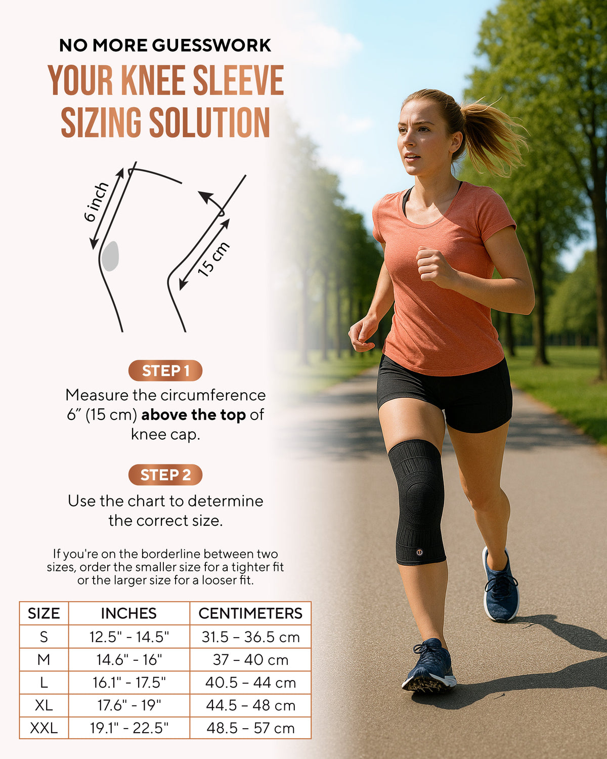 Copper Compression Knee Sleeves 2 Pack