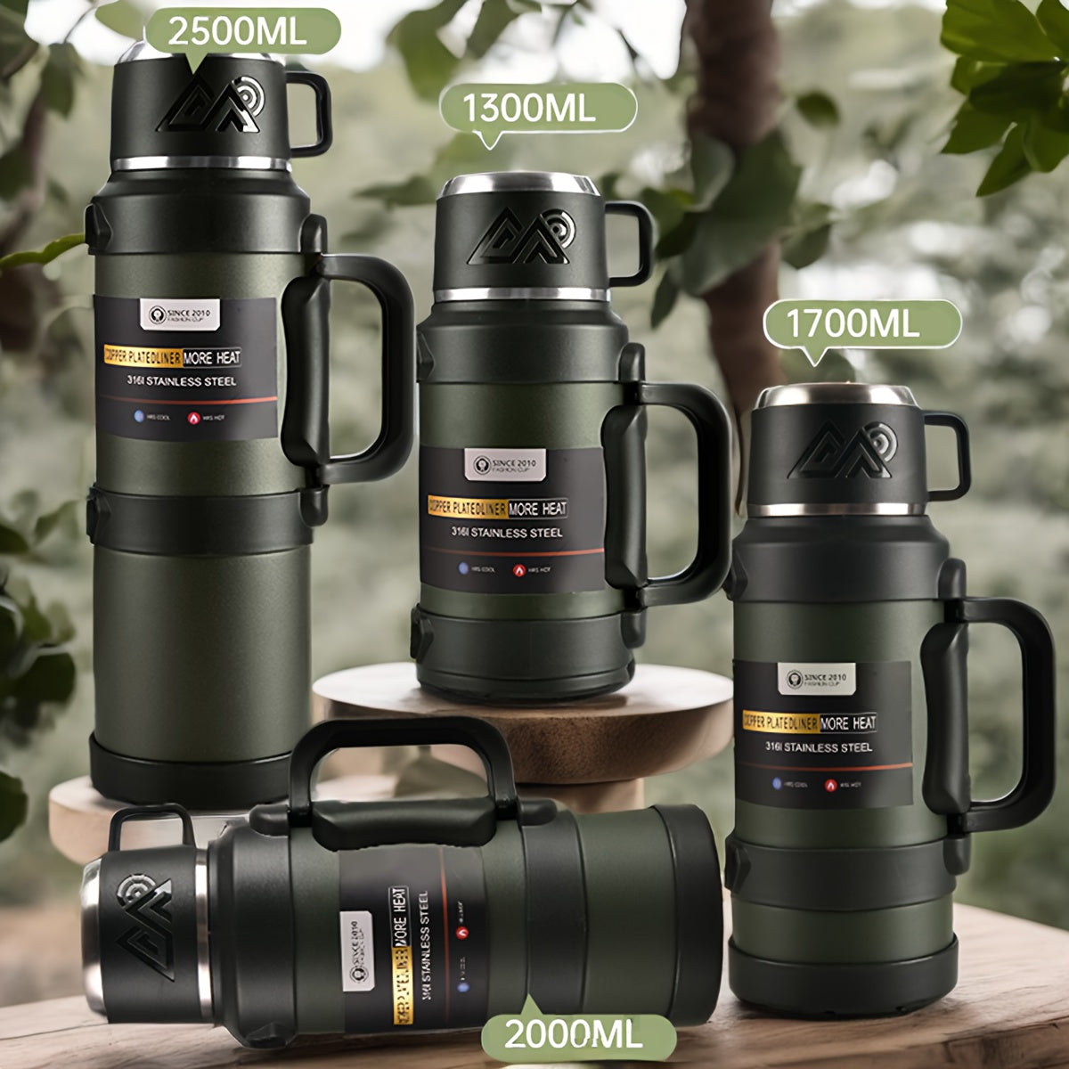 Multi-Size Insulated Stainless Steel Water Bottle