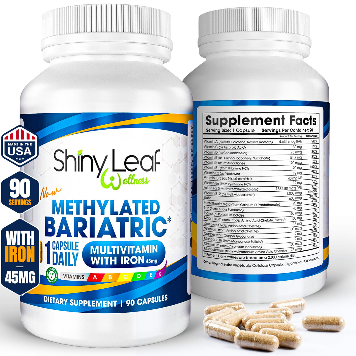 Methylated Bariatric Multivitamins With Iron Capsules