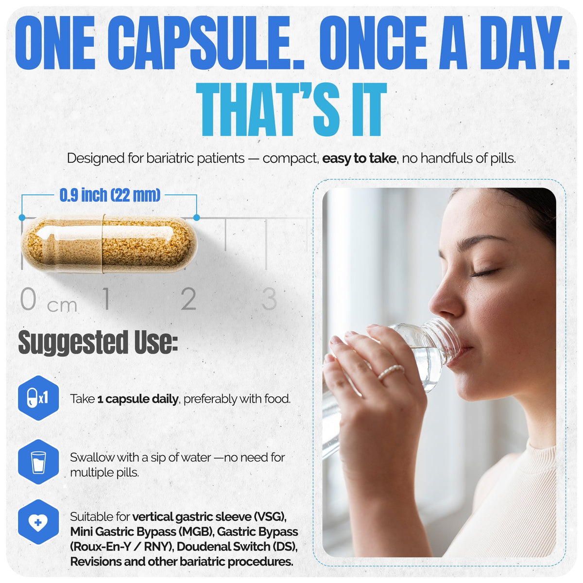 Methylated Bariatric Multivitamins With Iron Capsules