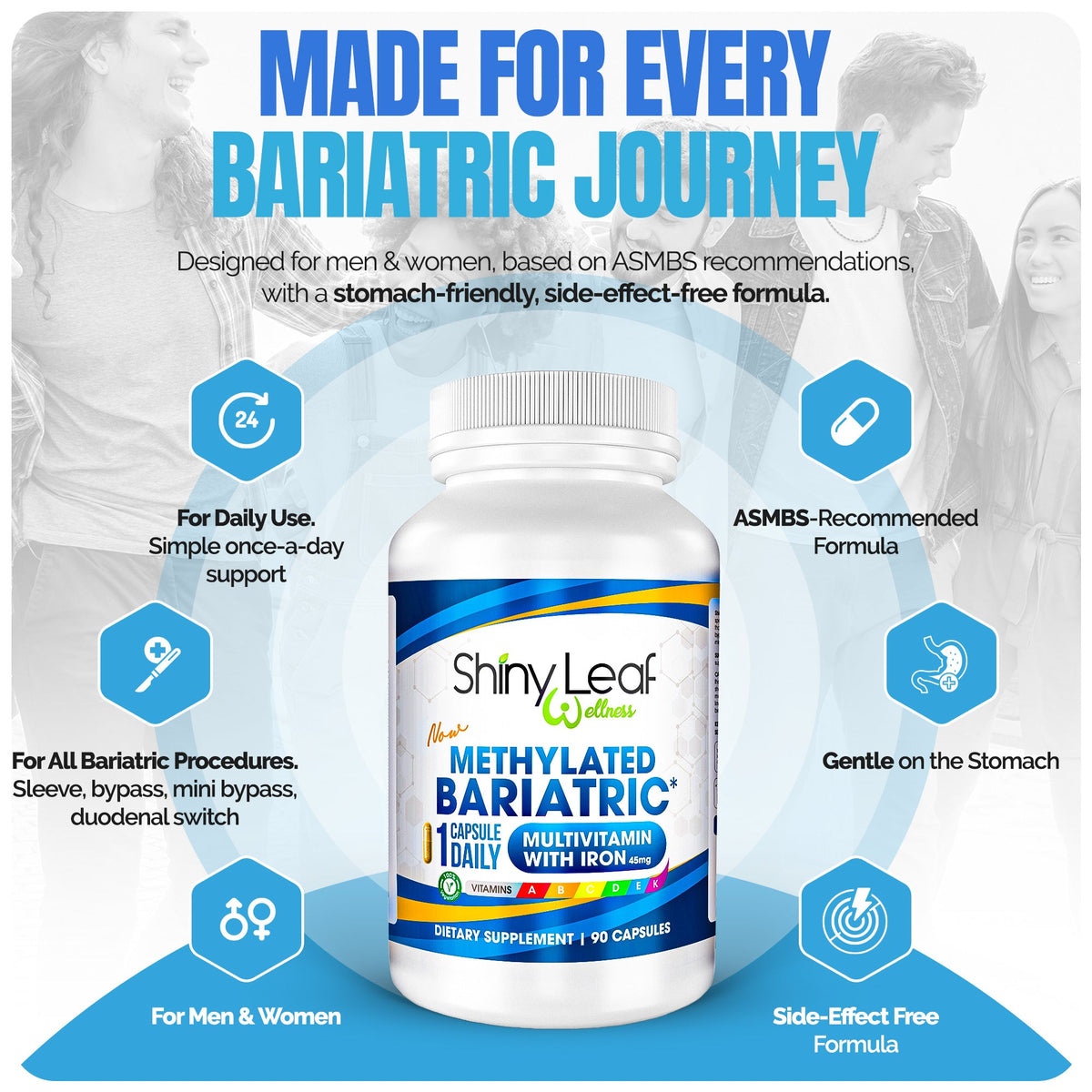 Methylated Bariatric Multivitamins With Iron Capsules