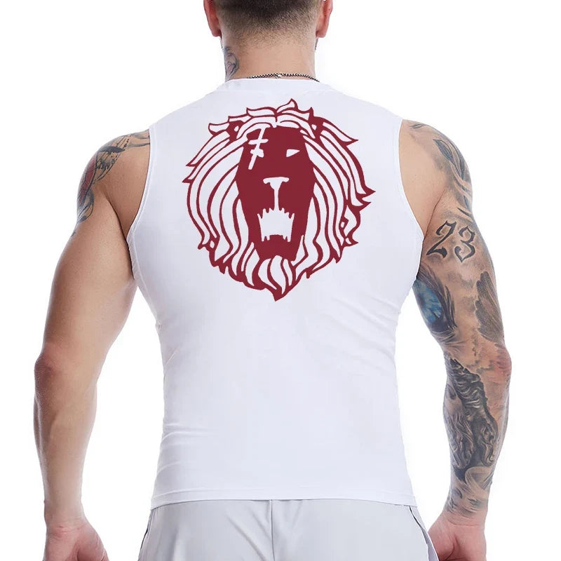 Men's Anime-Inspired Compression Athletic Tank Top