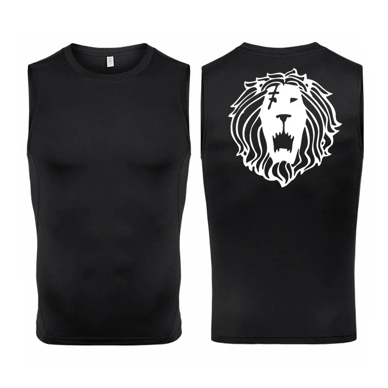 Men's Anime-Inspired Compression Athletic Tank Top