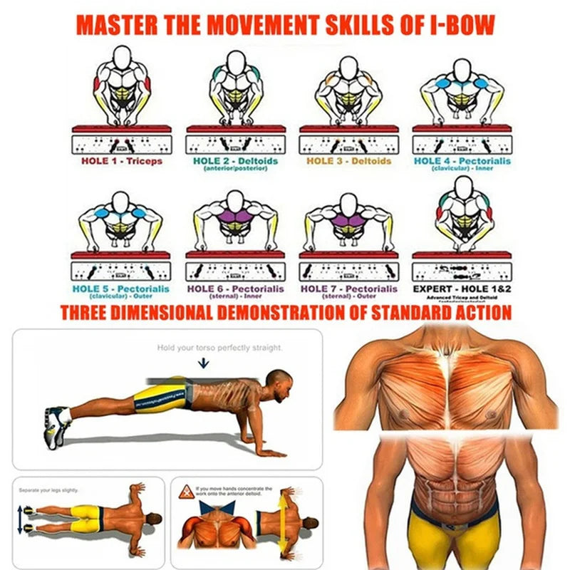 Portable Multifunctional Foldable Push-Up Board Set