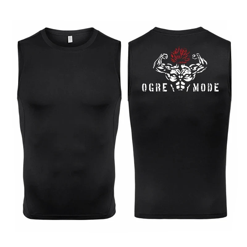 Men's Anime-Inspired Compression Athletic Tank Top