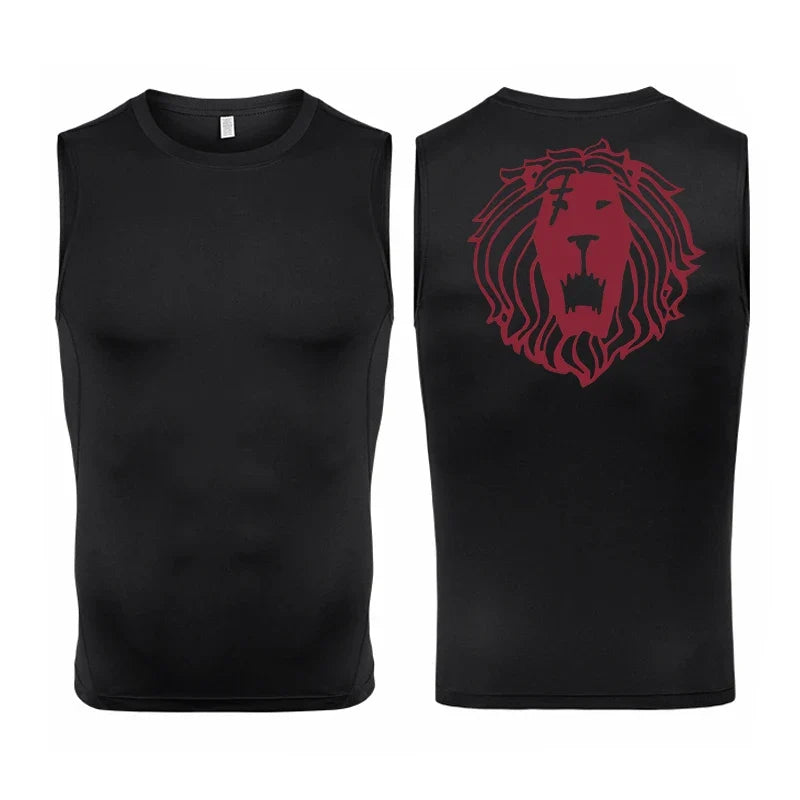 Men's Anime-Inspired Compression Athletic Tank Top