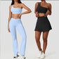 Skinny Sports Sets Women's Tracksuit Scrunch Butt Fitness Suits Push-Up Sexy Workout Sportswear Tights Short Activewear Woman