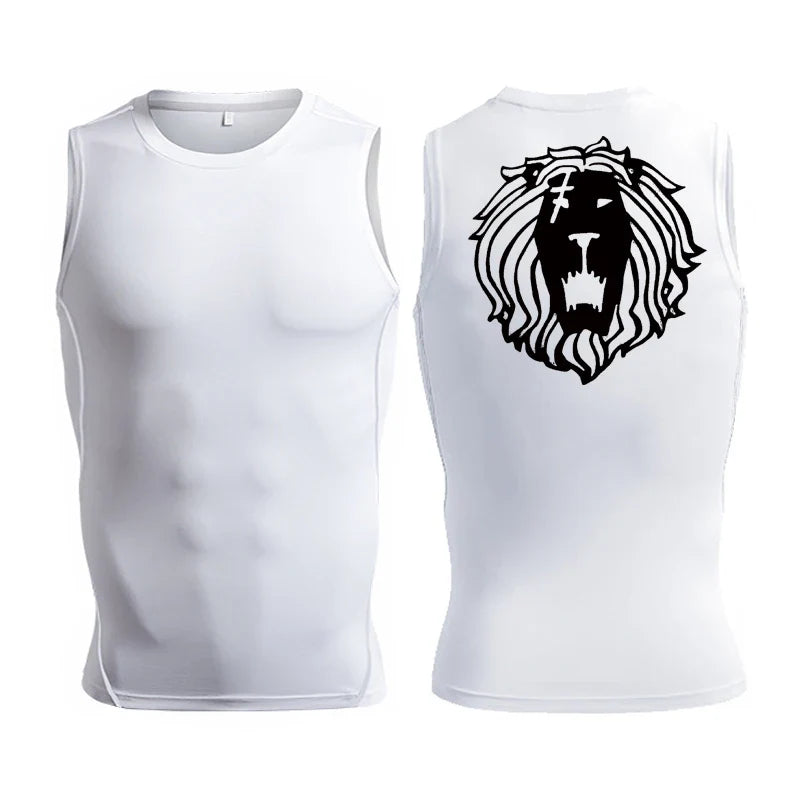 Men's Anime-Inspired Compression Athletic Tank Top