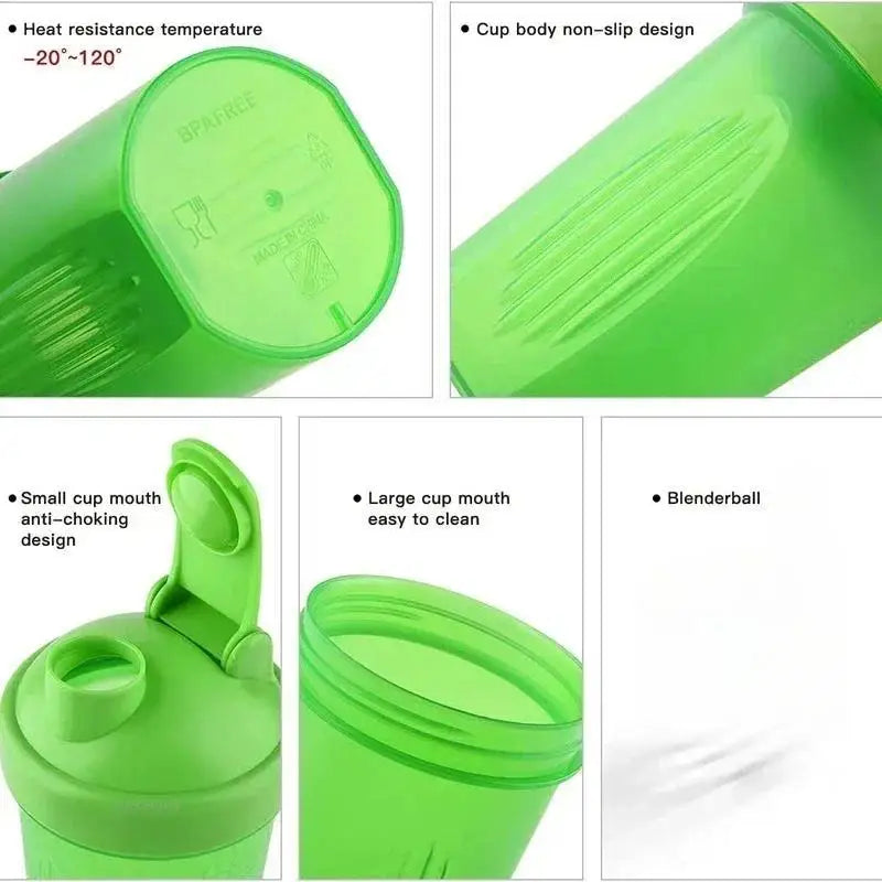 400ml BPA-Free Protein Blender Shaker Bottle