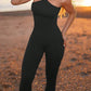 Women's One-Shoulder Performance Fitness Jumpsuit