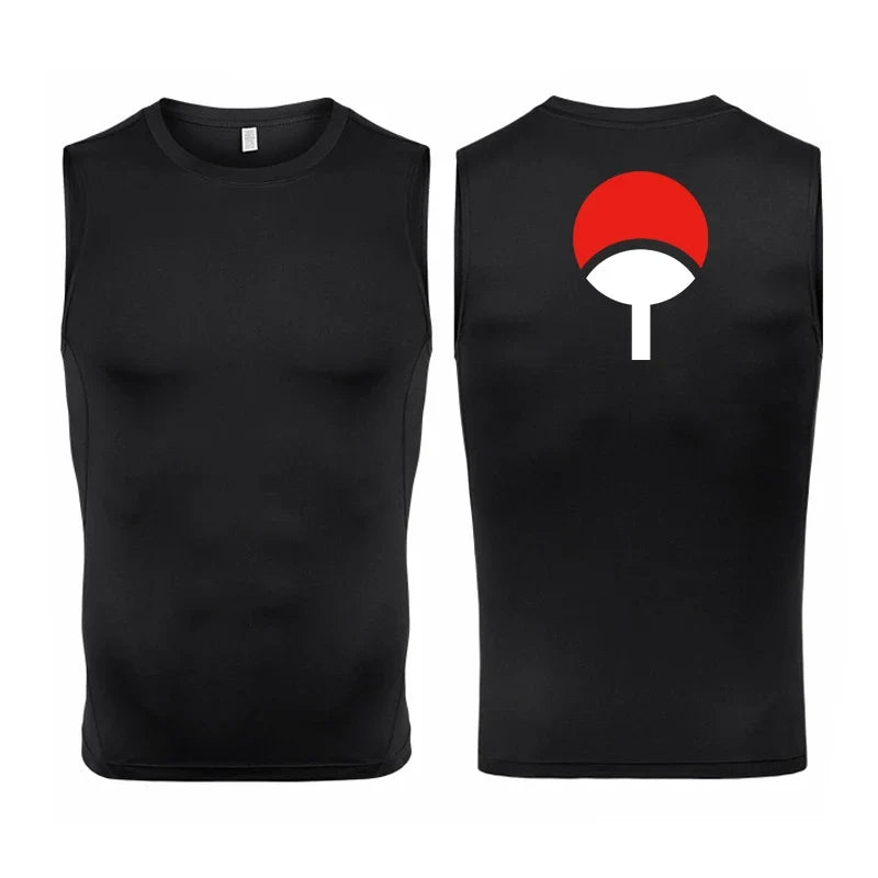 Men's Anime-Inspired Compression Athletic Tank Top