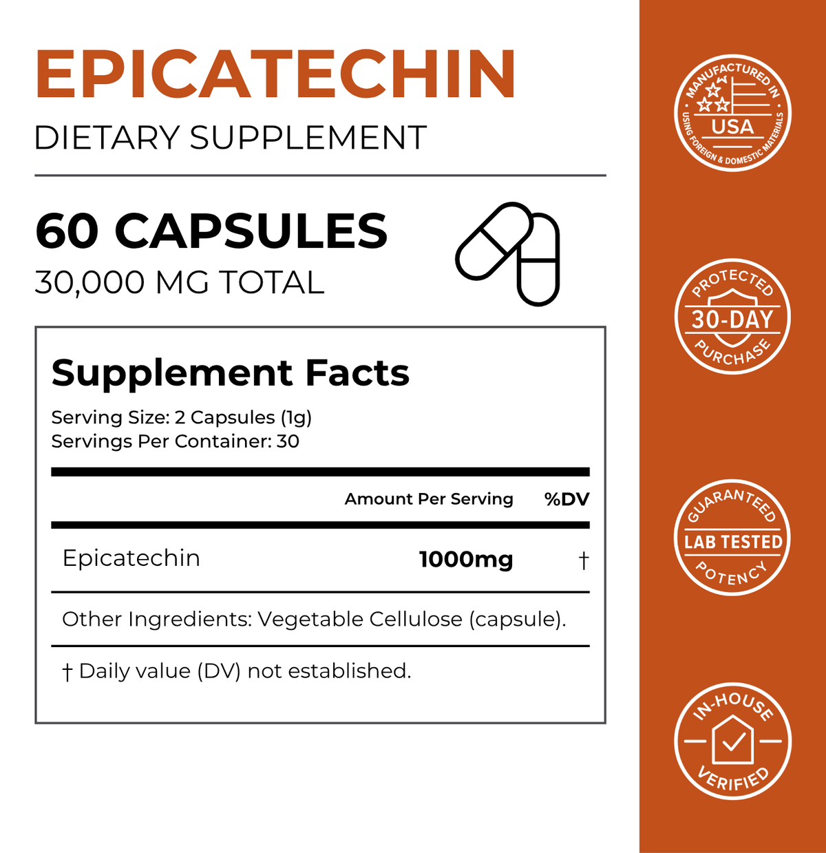 Epicatechin Dietary Supplement Fitness Support