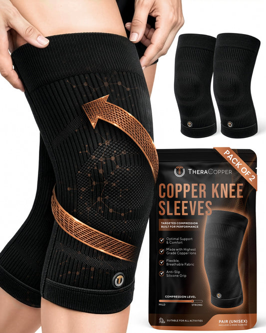 Copper Compression Knee Sleeves 2 Pack