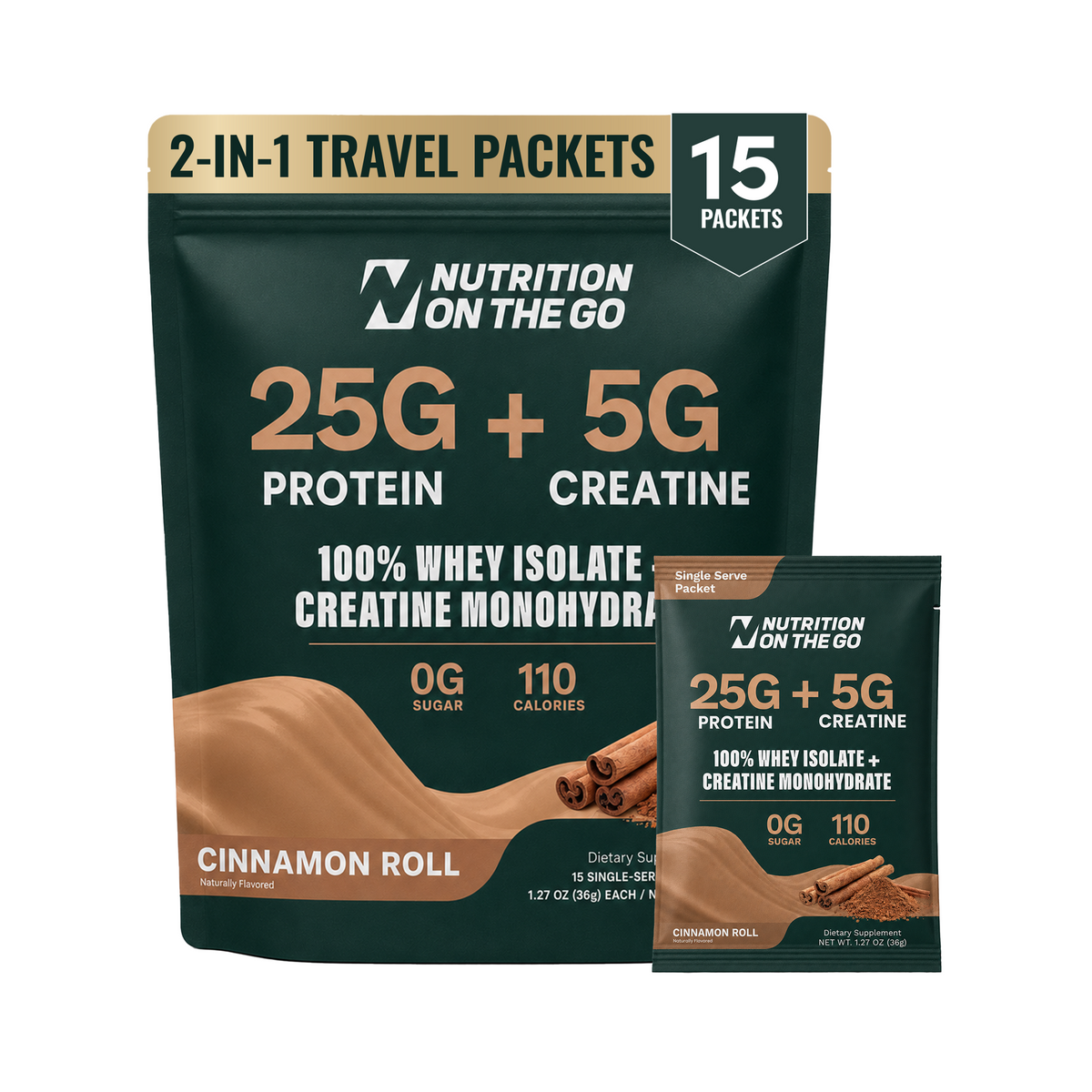 2-in-1 Whey Protein Isolate Creatine Packets