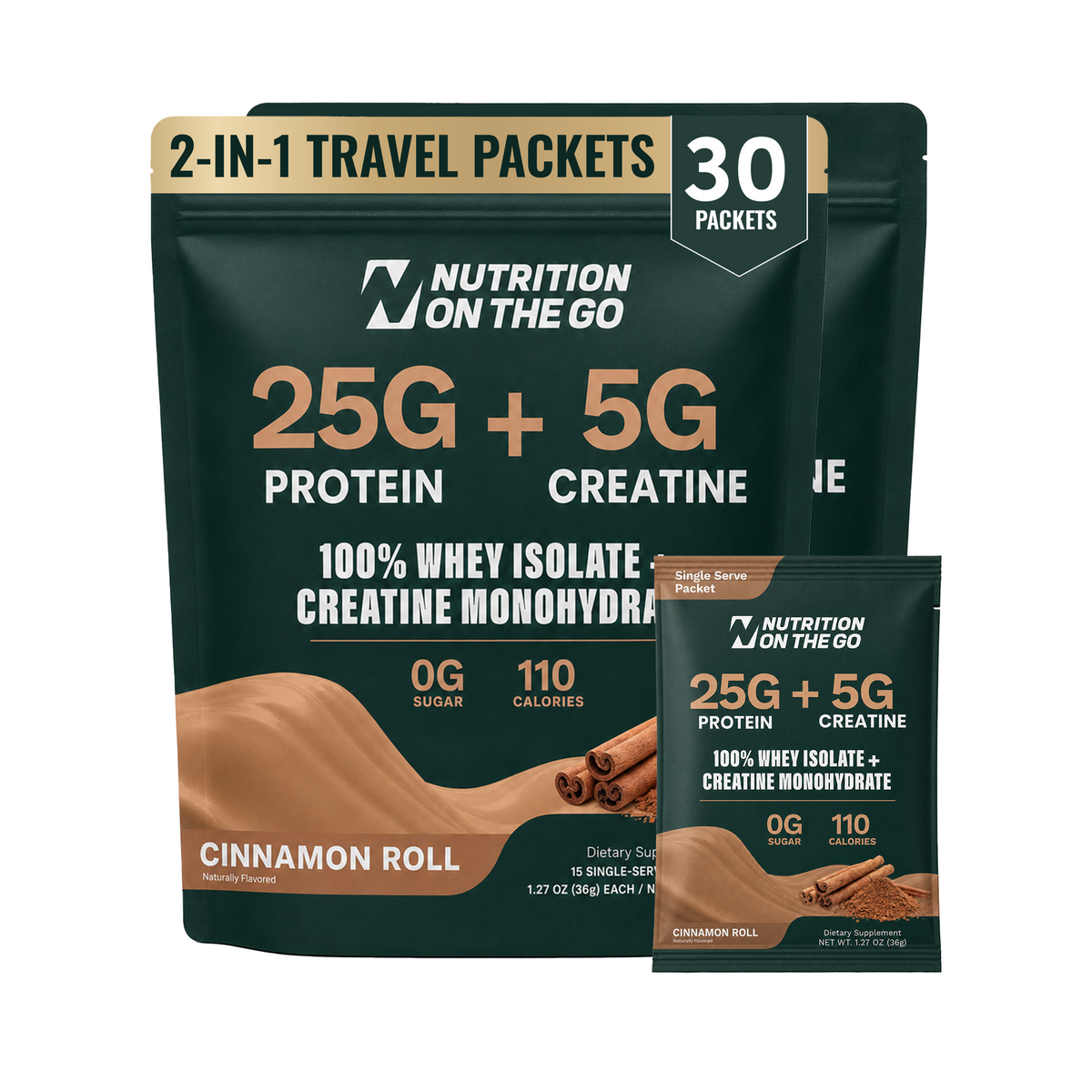 2-in-1 Whey Protein Isolate Creatine Packets