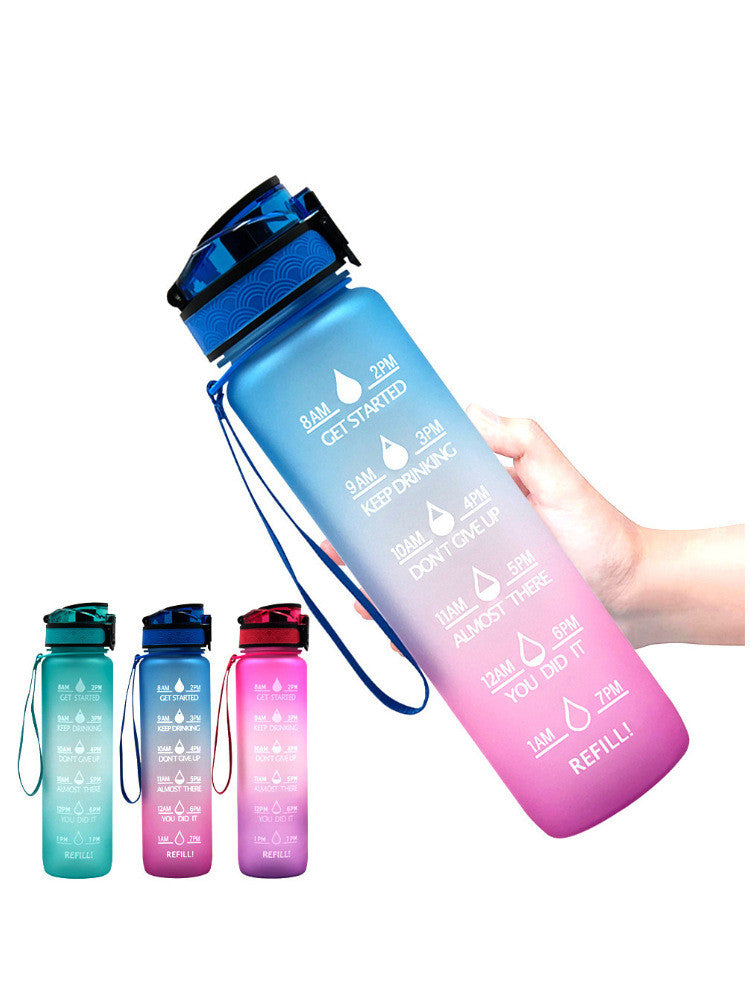 1000ml Transparent Kawaii BPA-Free Water Bottle