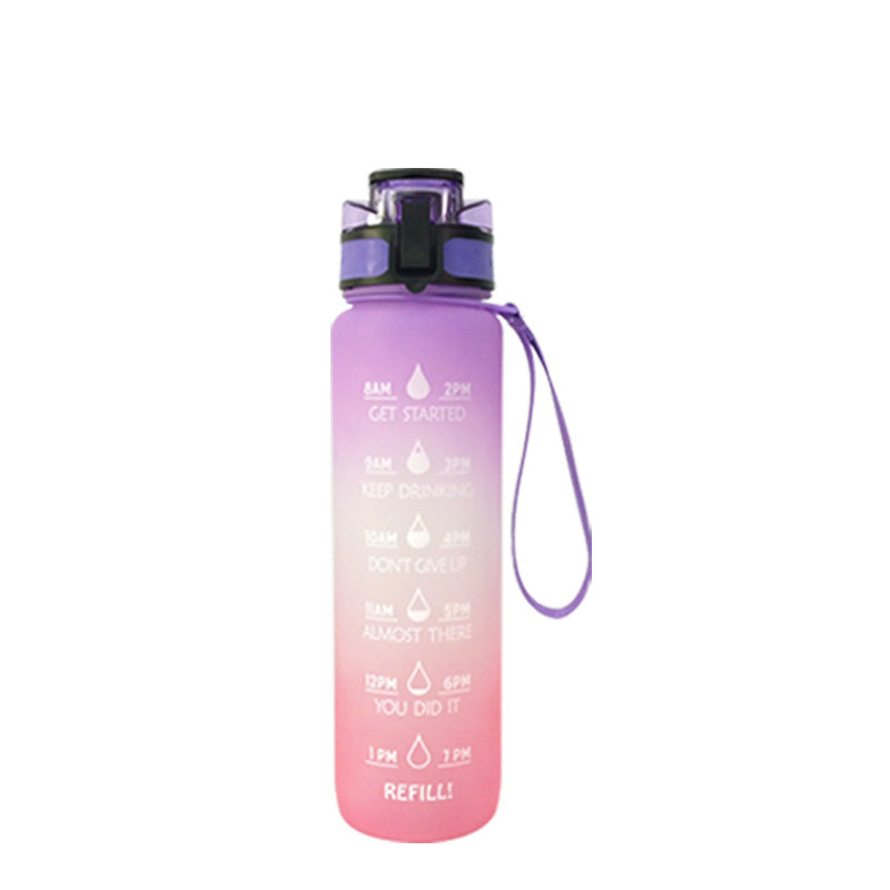 1000ml Transparent Kawaii BPA-Free Water Bottle