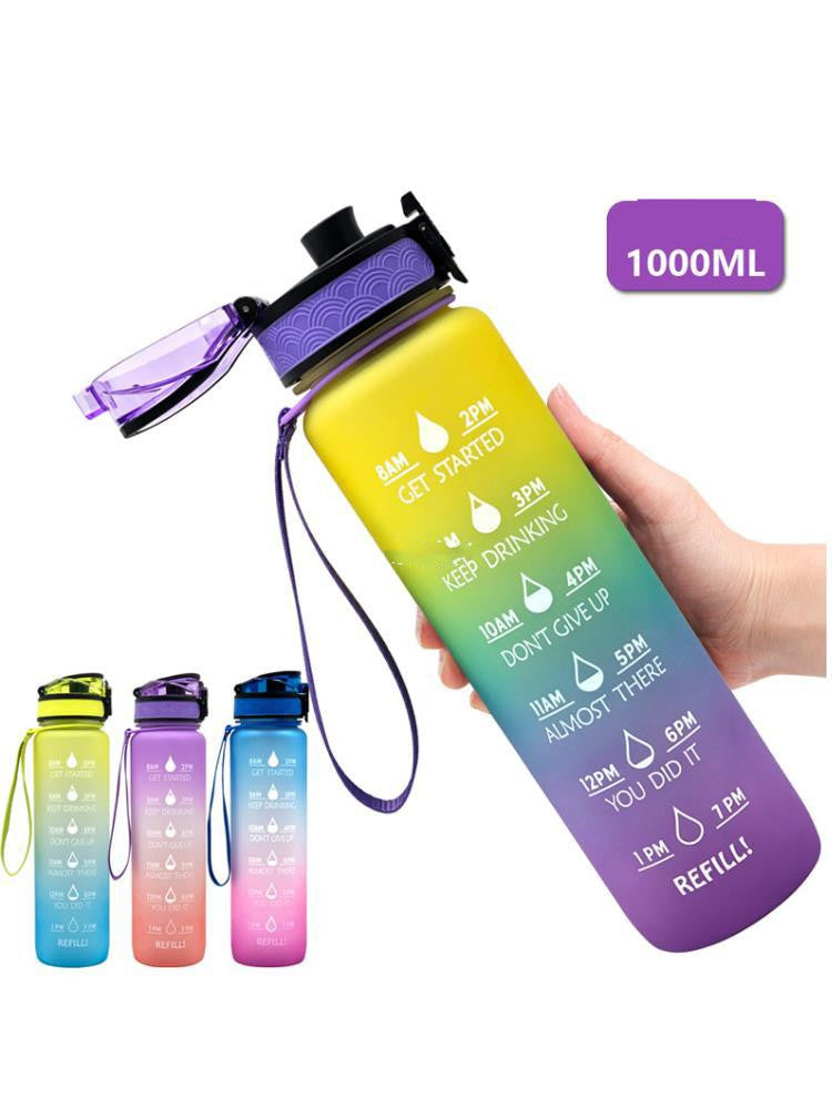 1000ml Transparent Kawaii BPA-Free Water Bottle