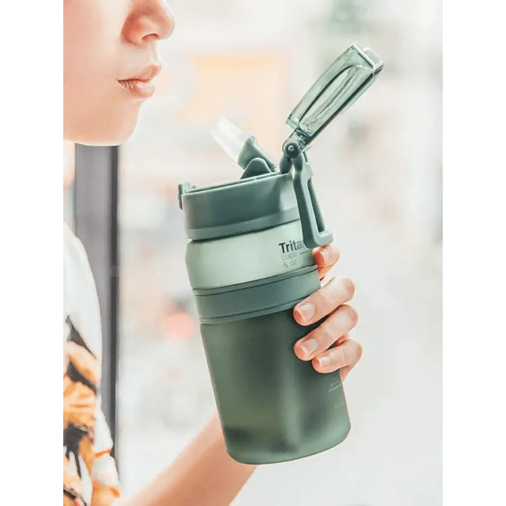 Portable Tritan Sports Water Bottle With Straw